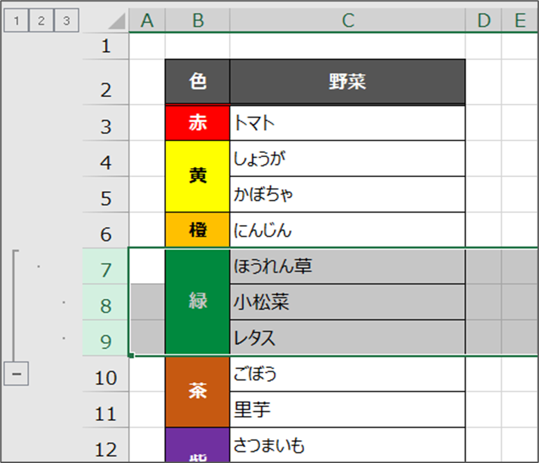 グループ化を解除する方法その1