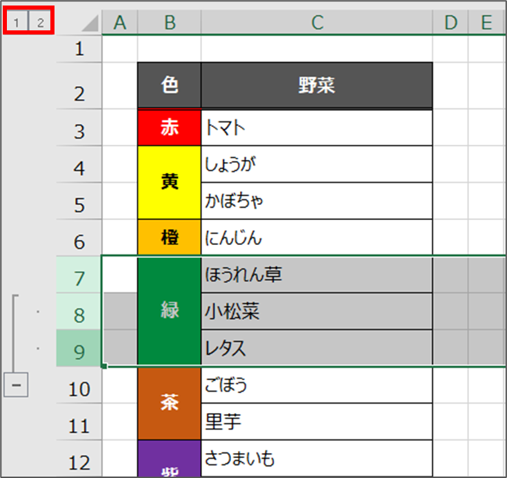 グループ化を解除する方法その2